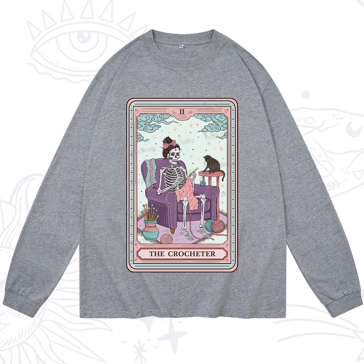 Purplehecate The Crocheter Tarot Long Sleeve T-Shirt