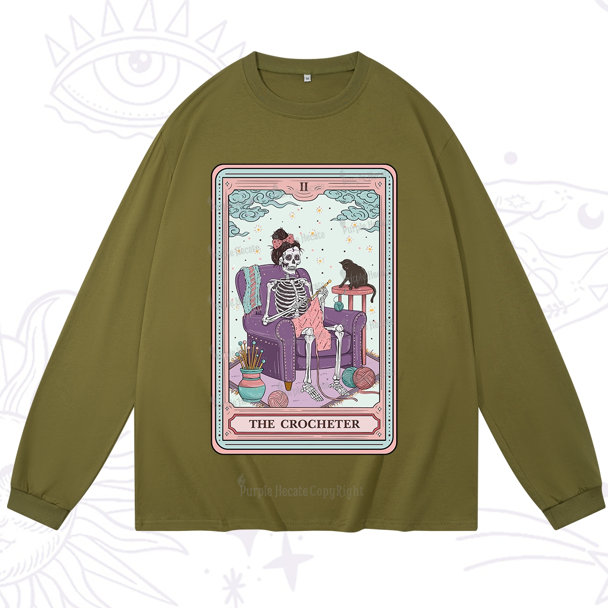 Purplehecate The Crocheter Tarot Long Sleeve T-Shirt