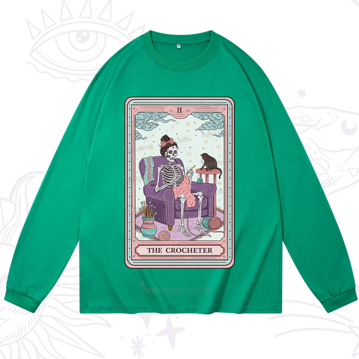 Purplehecate The Crocheter Tarot Long Sleeve T-Shirt