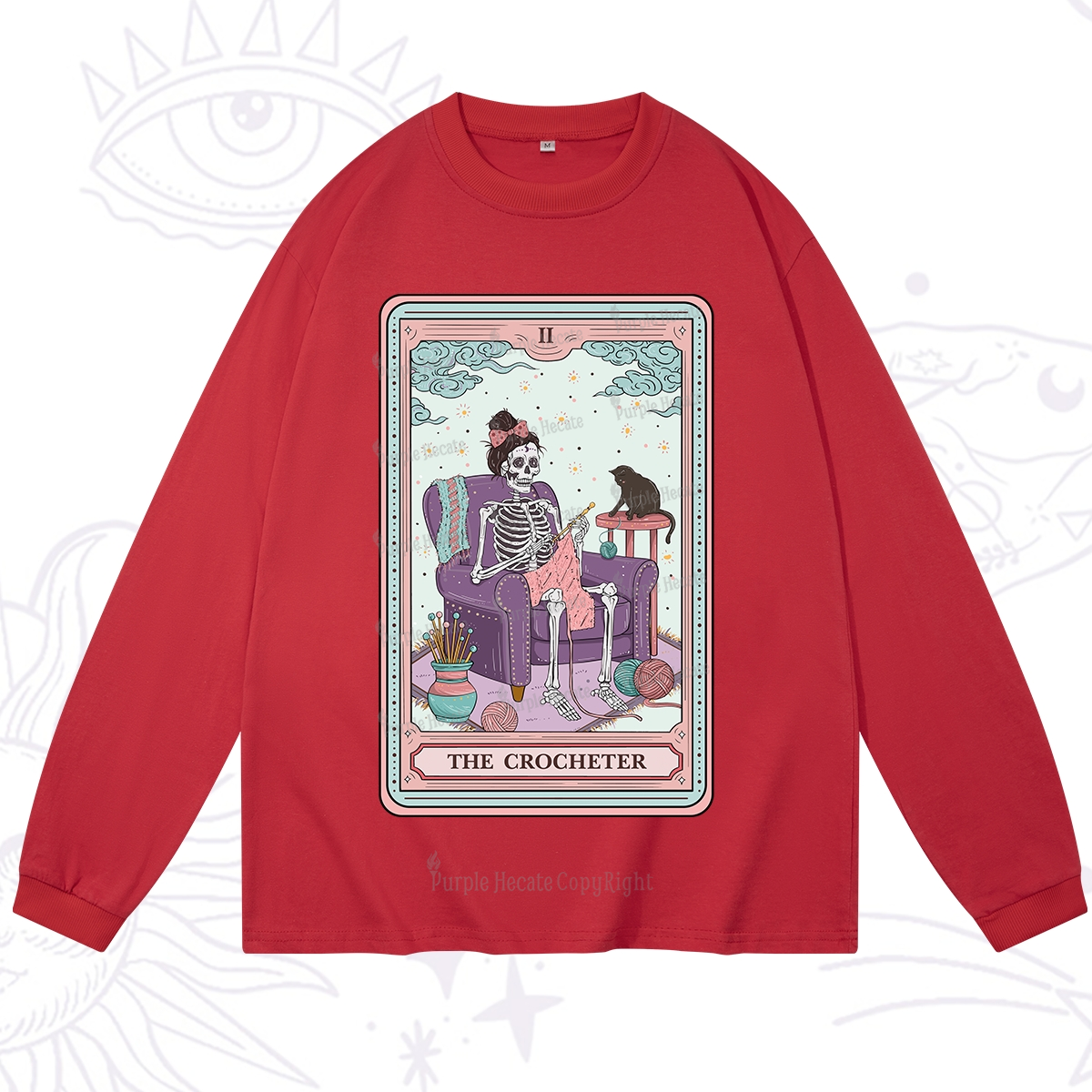 Purplehecate The Crocheter Tarot Long Sleeve T-Shirt