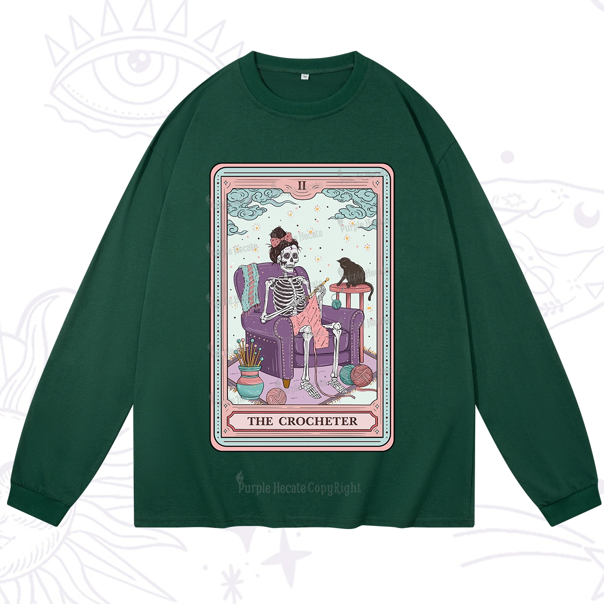 Purplehecate The Crocheter Tarot Long Sleeve T-Shirt