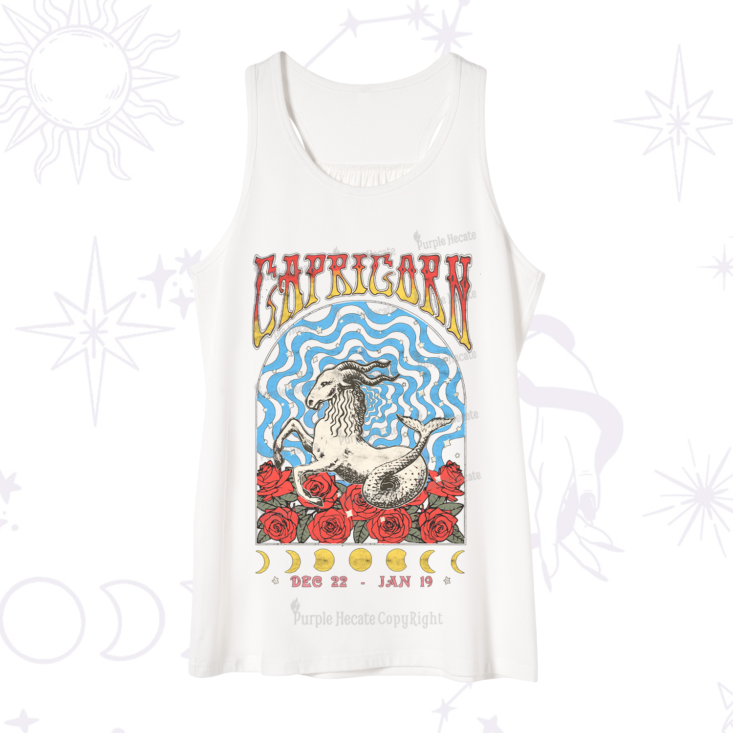 Purplehecate Capricorn Crew Zodiac Tank