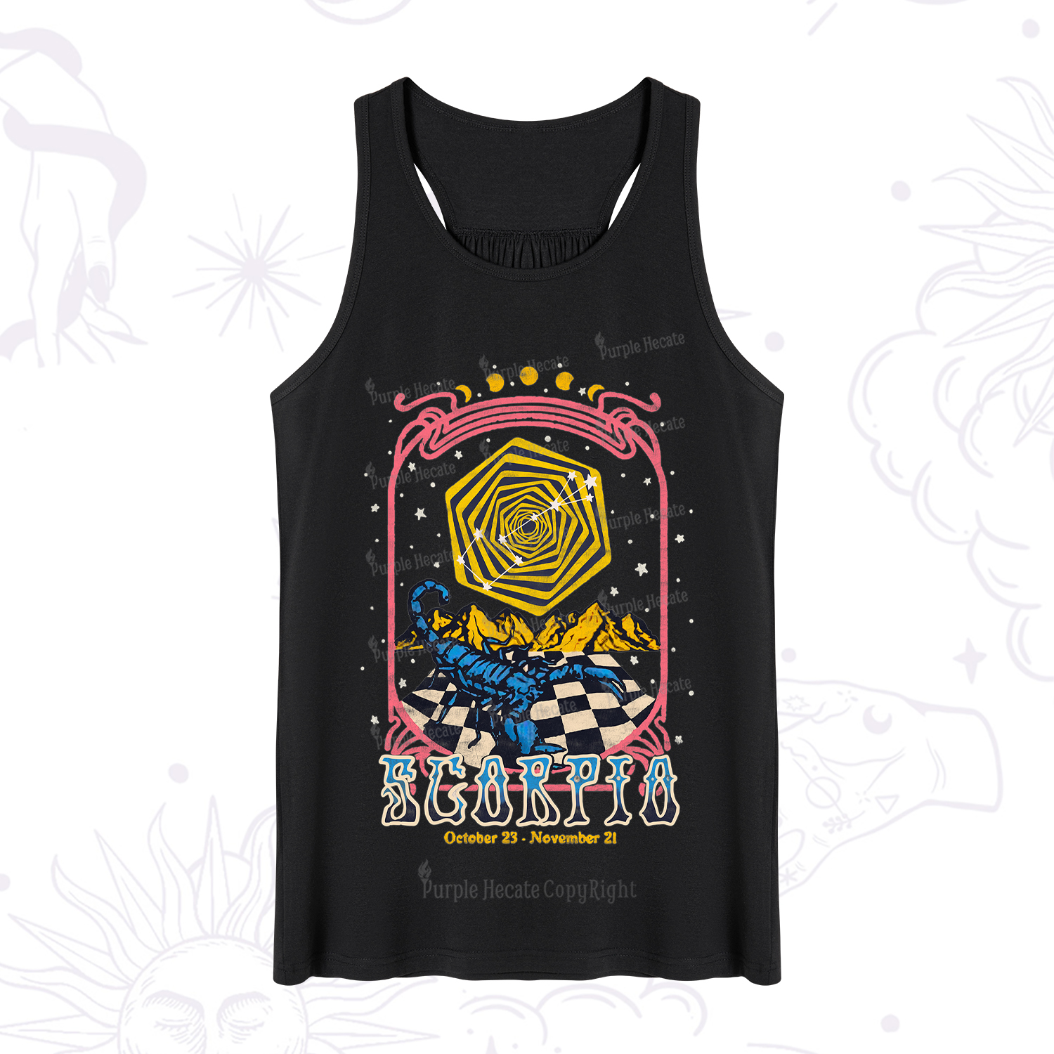 Purplehecate Scorpio Crew Zodiac Tank