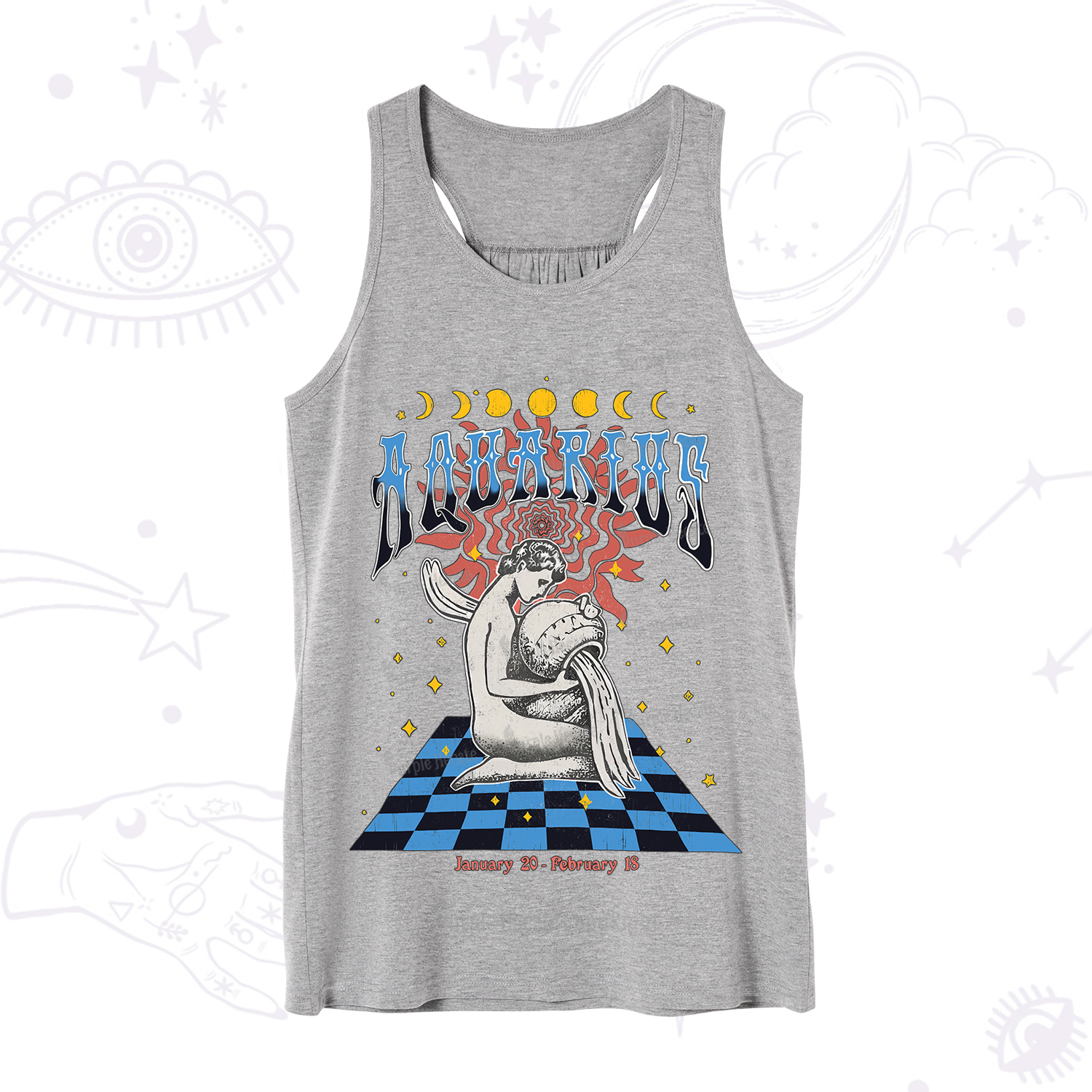 Purplehecate Aquarius Crew Zodiac Tank