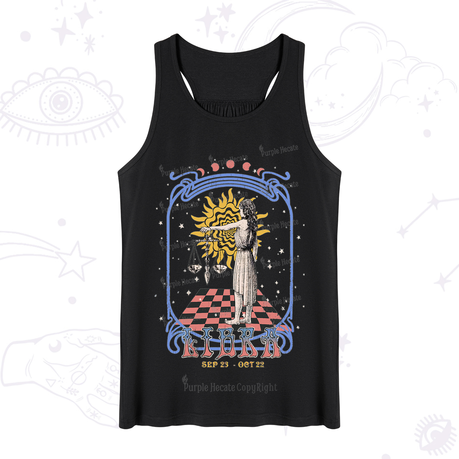 Purplehecate Libra Crew Zodiac Tank