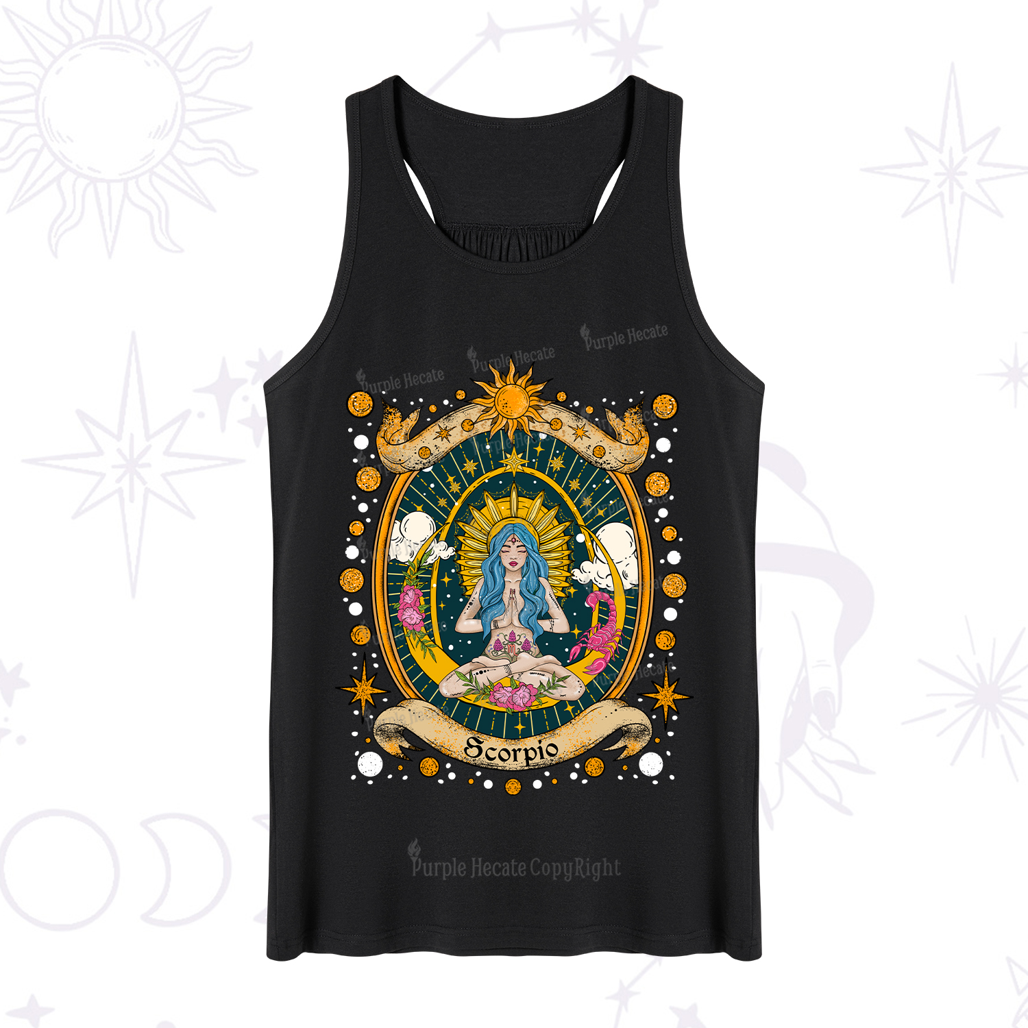Purplehecate Scorpio Celestial Charm Zodiac Tank