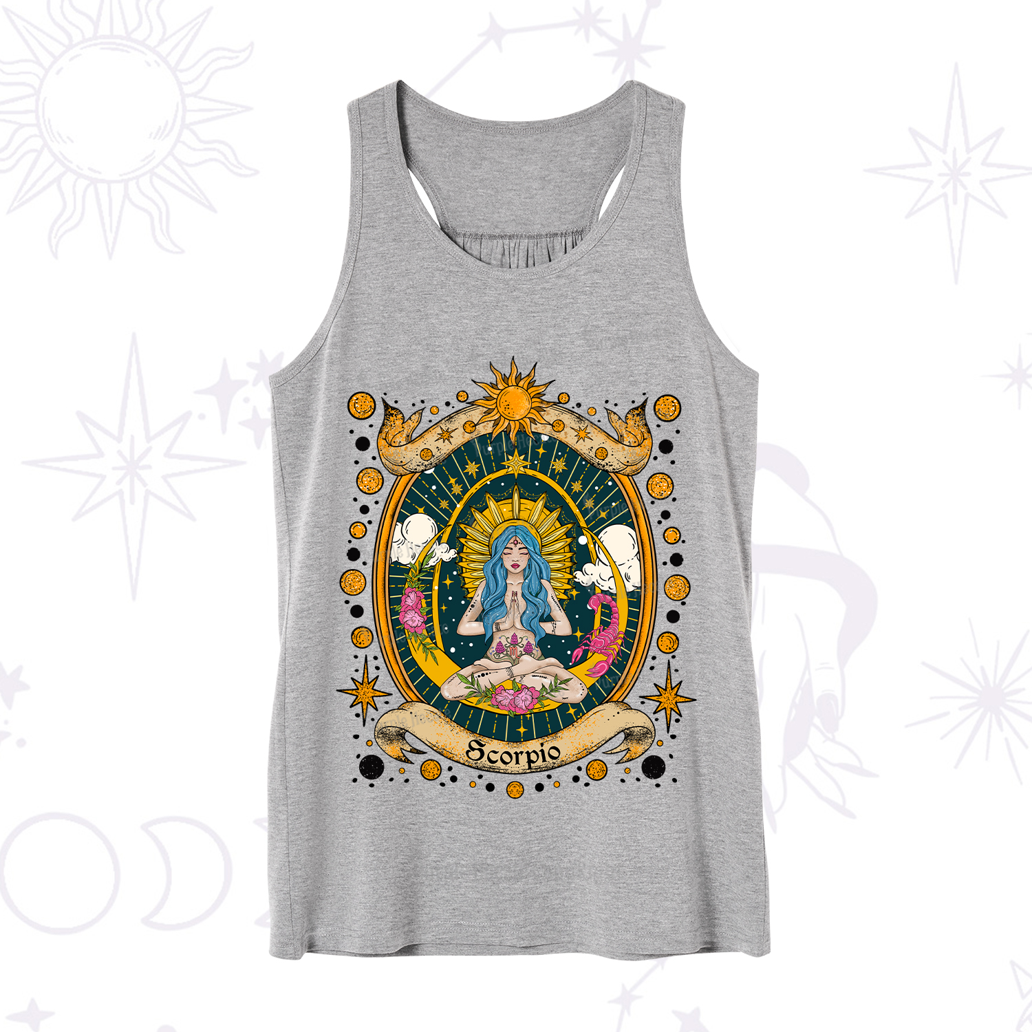 Purplehecate Scorpio Celestial Charm Zodiac Tank