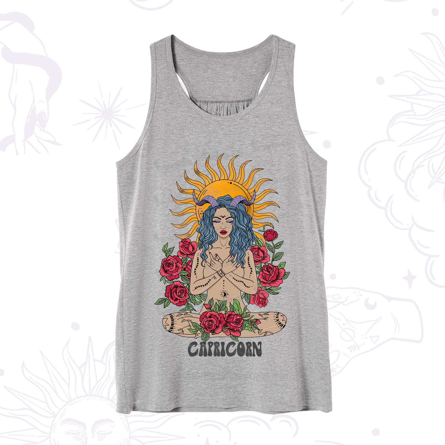 Purplehecate Sun Guardian Of Capricorn Zodiac Tank