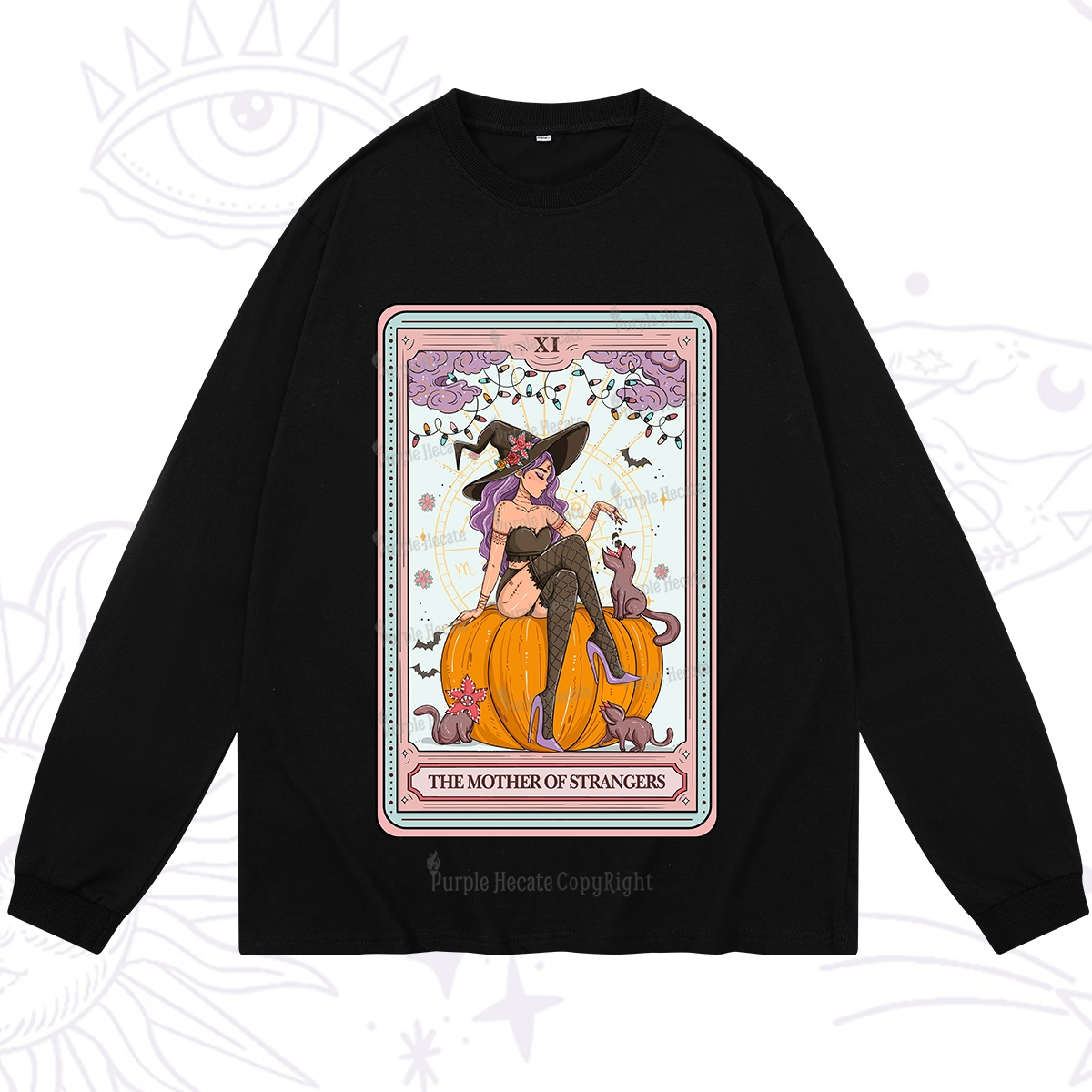 Purplehecate The Mother Of Strangers Tarot Long Sleeve T-Shirt