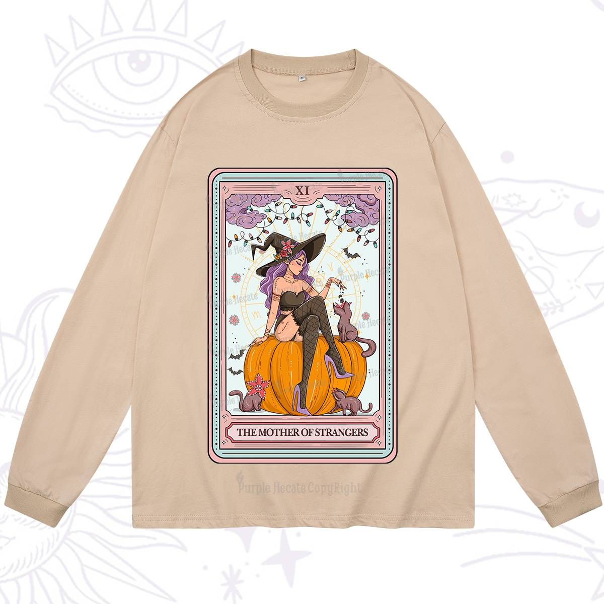 Purplehecate The Mother Of Strangers Tarot Long Sleeve T-Shirt