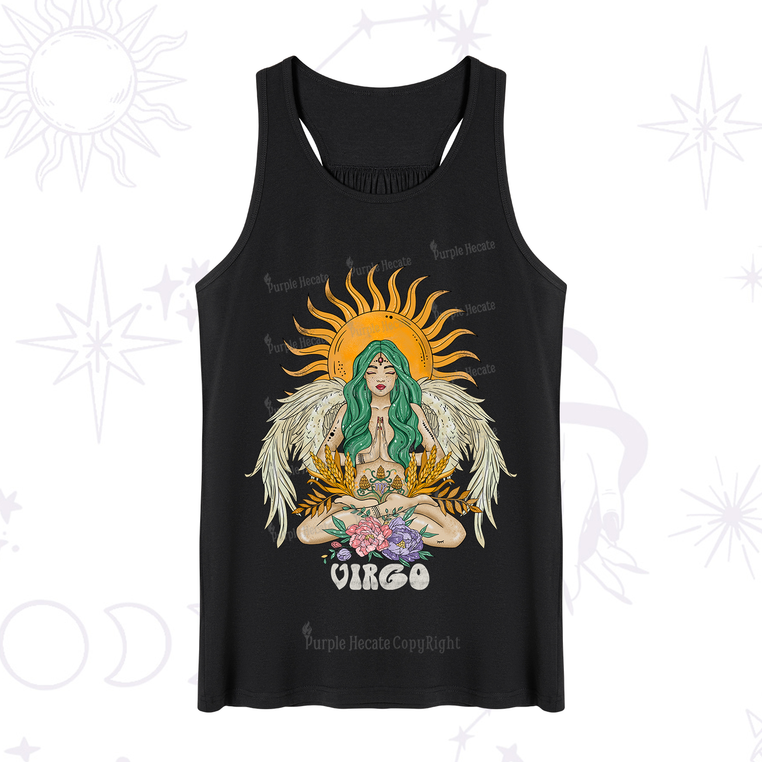 Purplehecate Sun Guardian Of Virgo Zodiac Tank