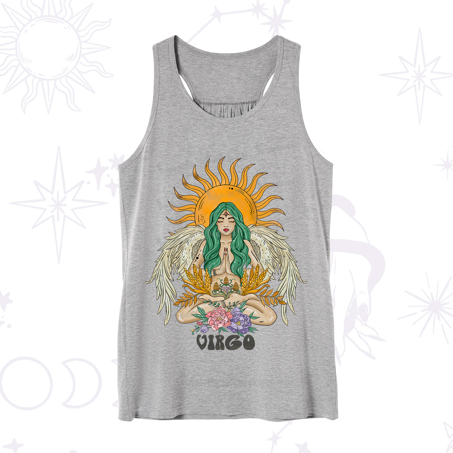 Purplehecate Sun Guardian Of Virgo Zodiac Tank