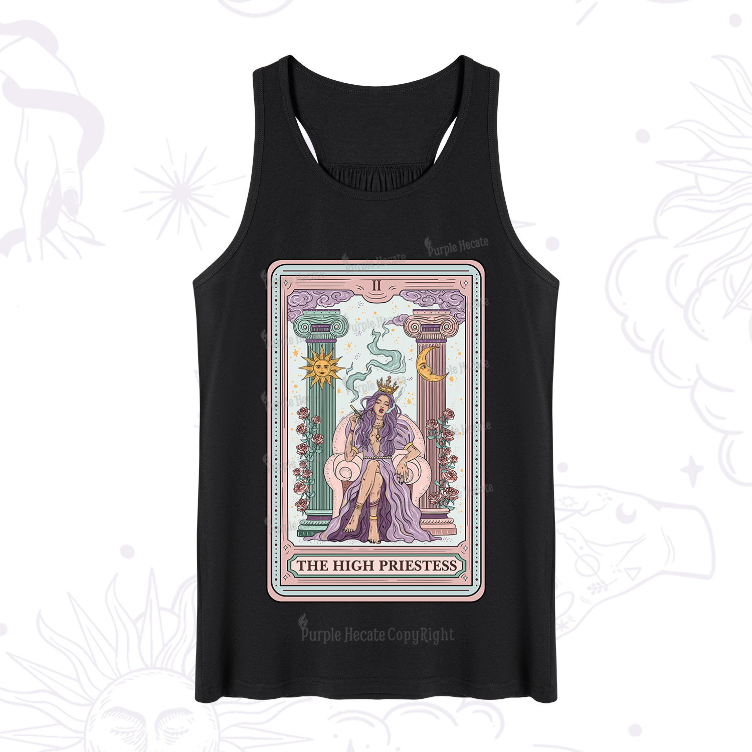 Purplehecate The High Priestess Tarot Card Tank