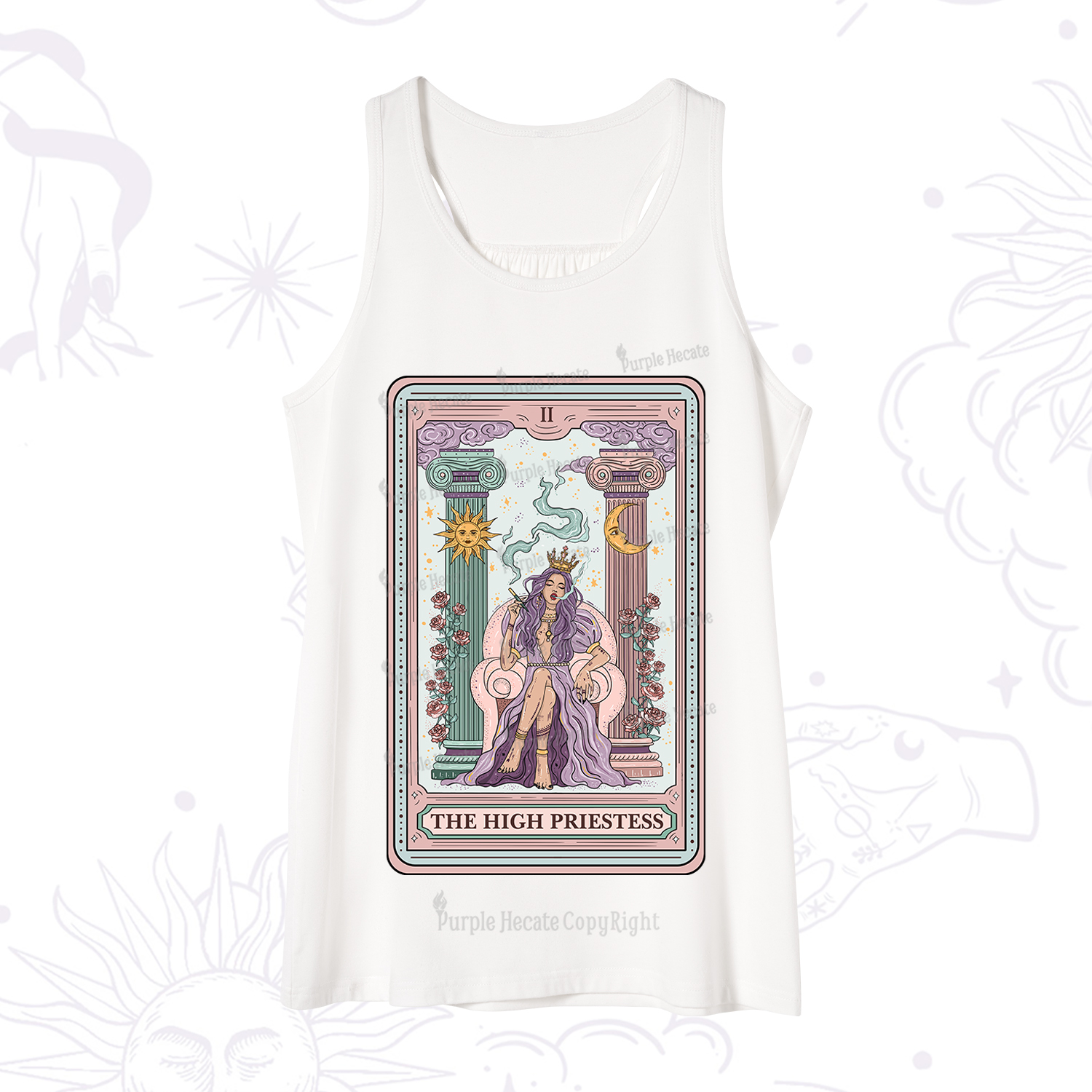 Purplehecate The High Priestess Tarot Card Tank