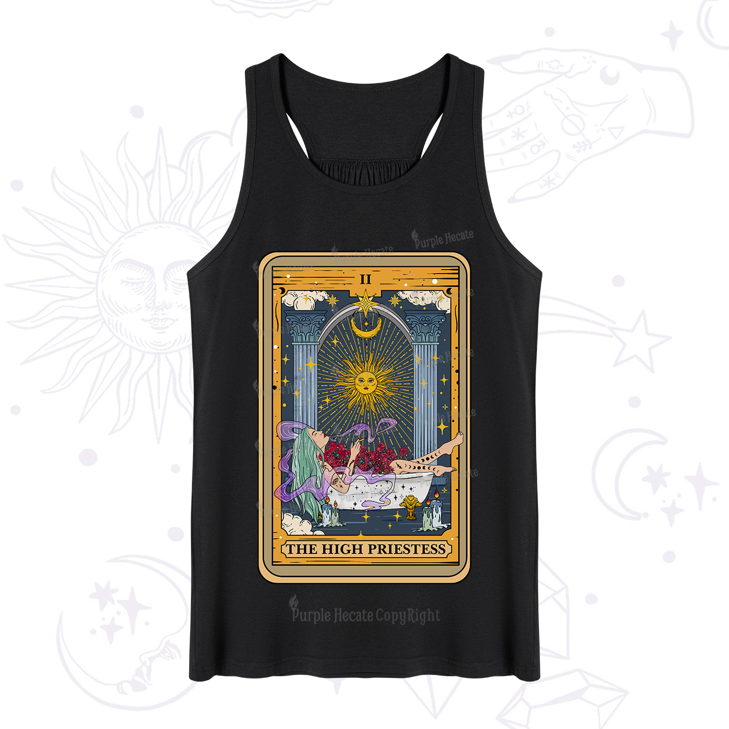Purplehecate The High Priestess Tarot Card Tank
