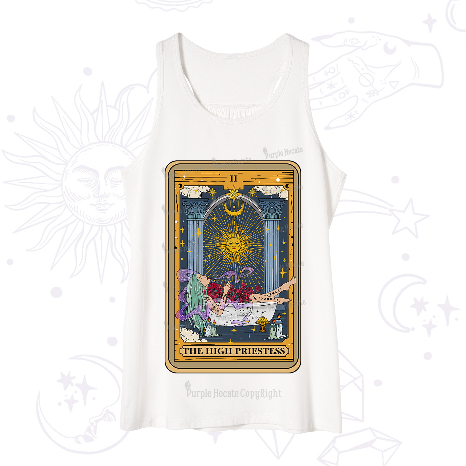 Purplehecate The High Priestess Tarot Card Tank