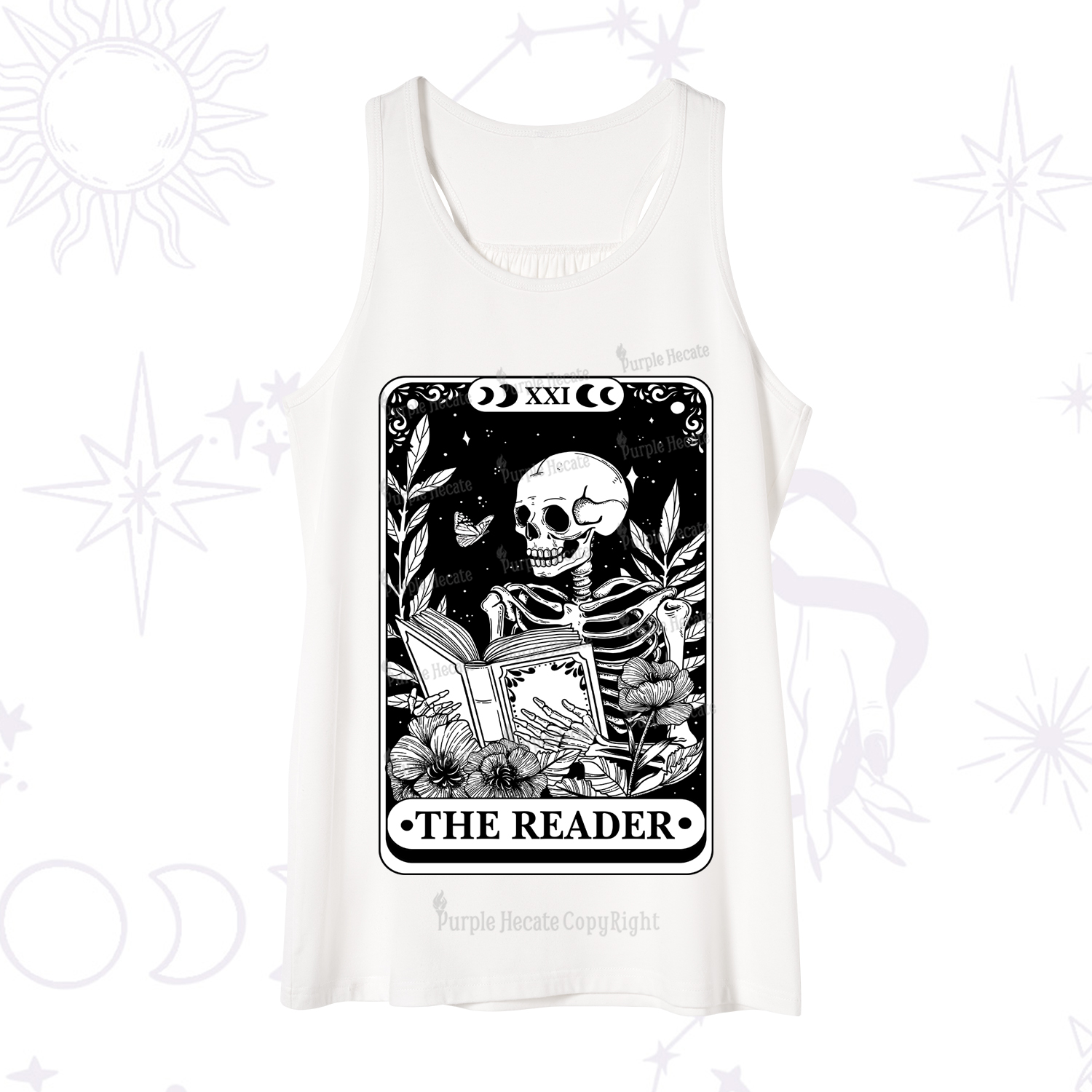 Purplehecate The Reader Tarot Card Tank