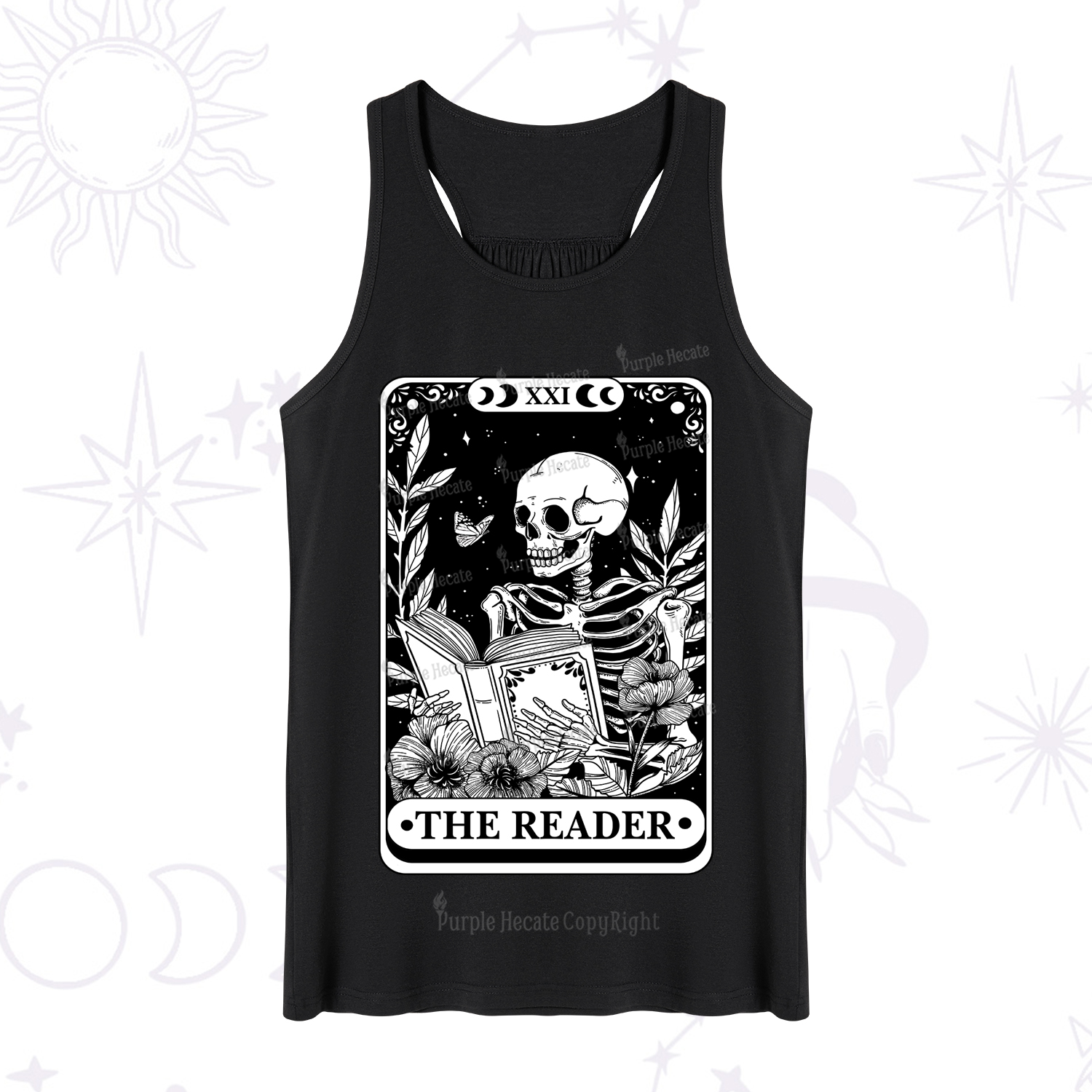 Purplehecate The Reader Tarot Card Tank