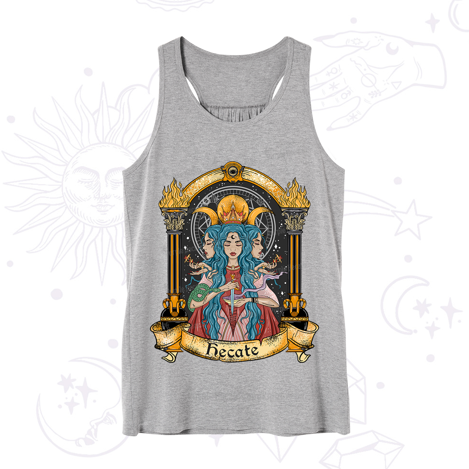 Purplehecate Triple Moon Goddess Hecate Tank