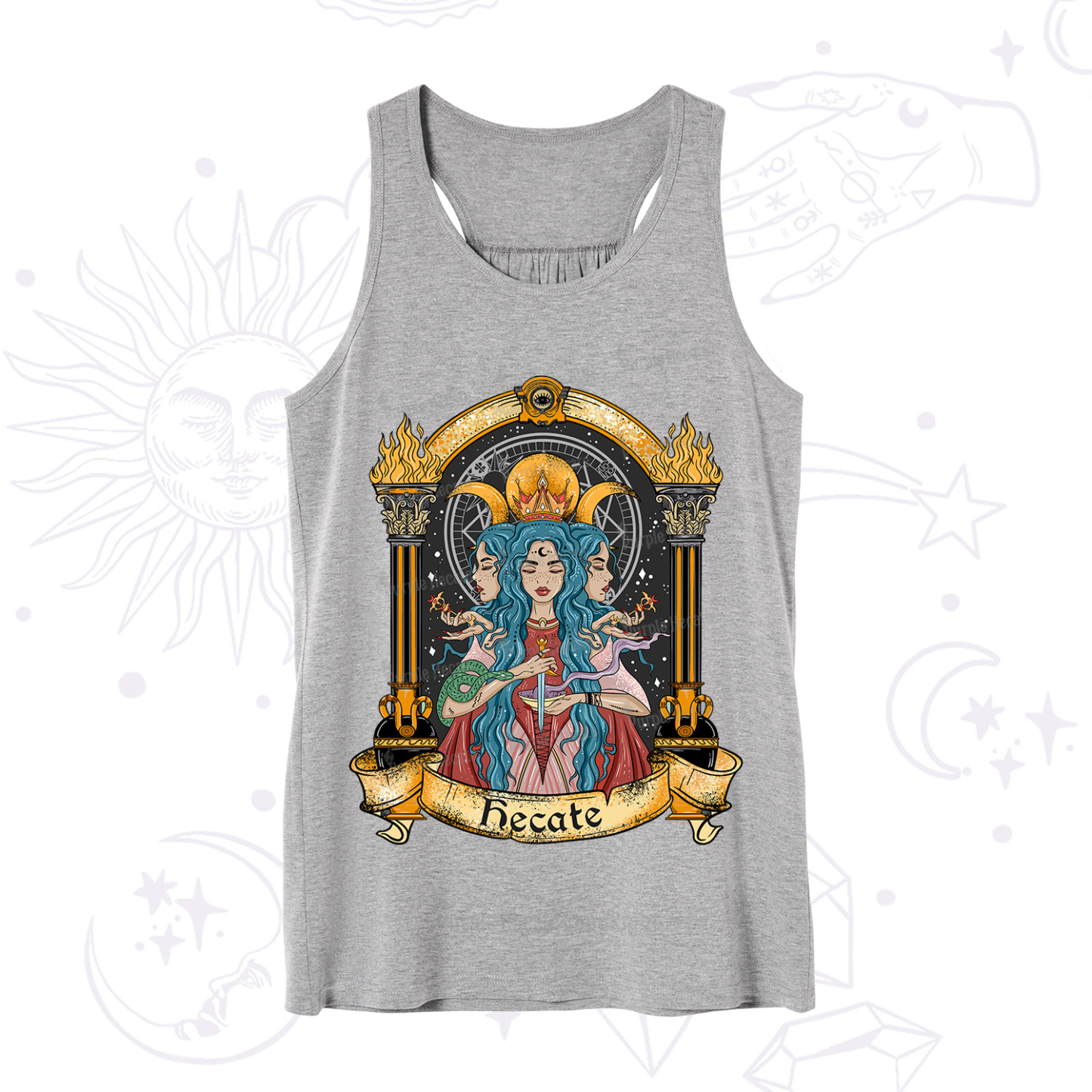 Purplehecate Triple Moon Goddess Hecate Tank