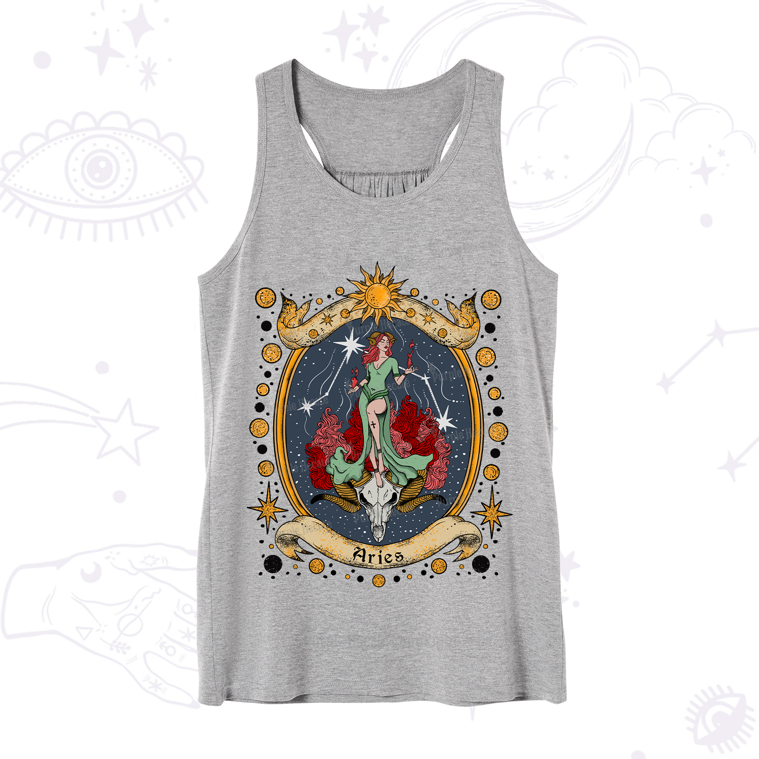 Purplehecate Celestial Aries Zodiac Tank