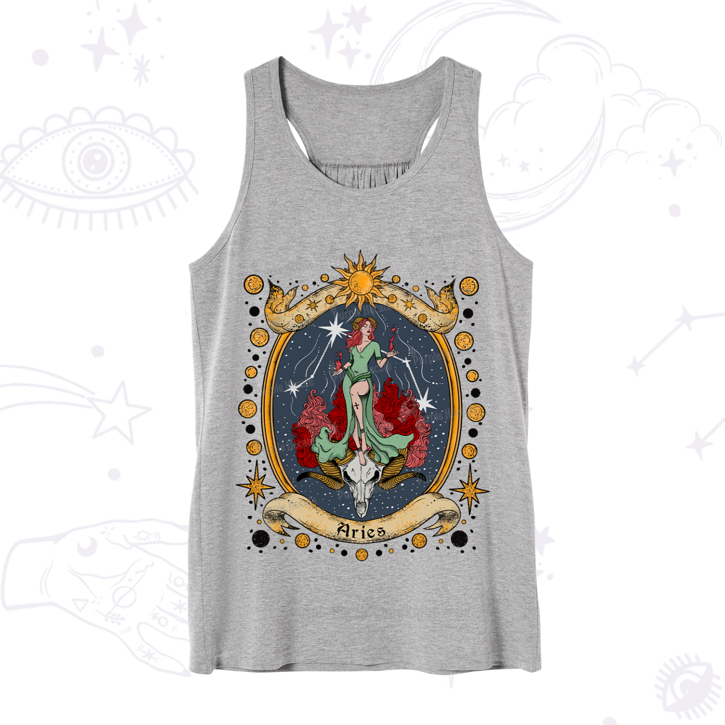 Purplehecate Celestial Aries Zodiac Tank