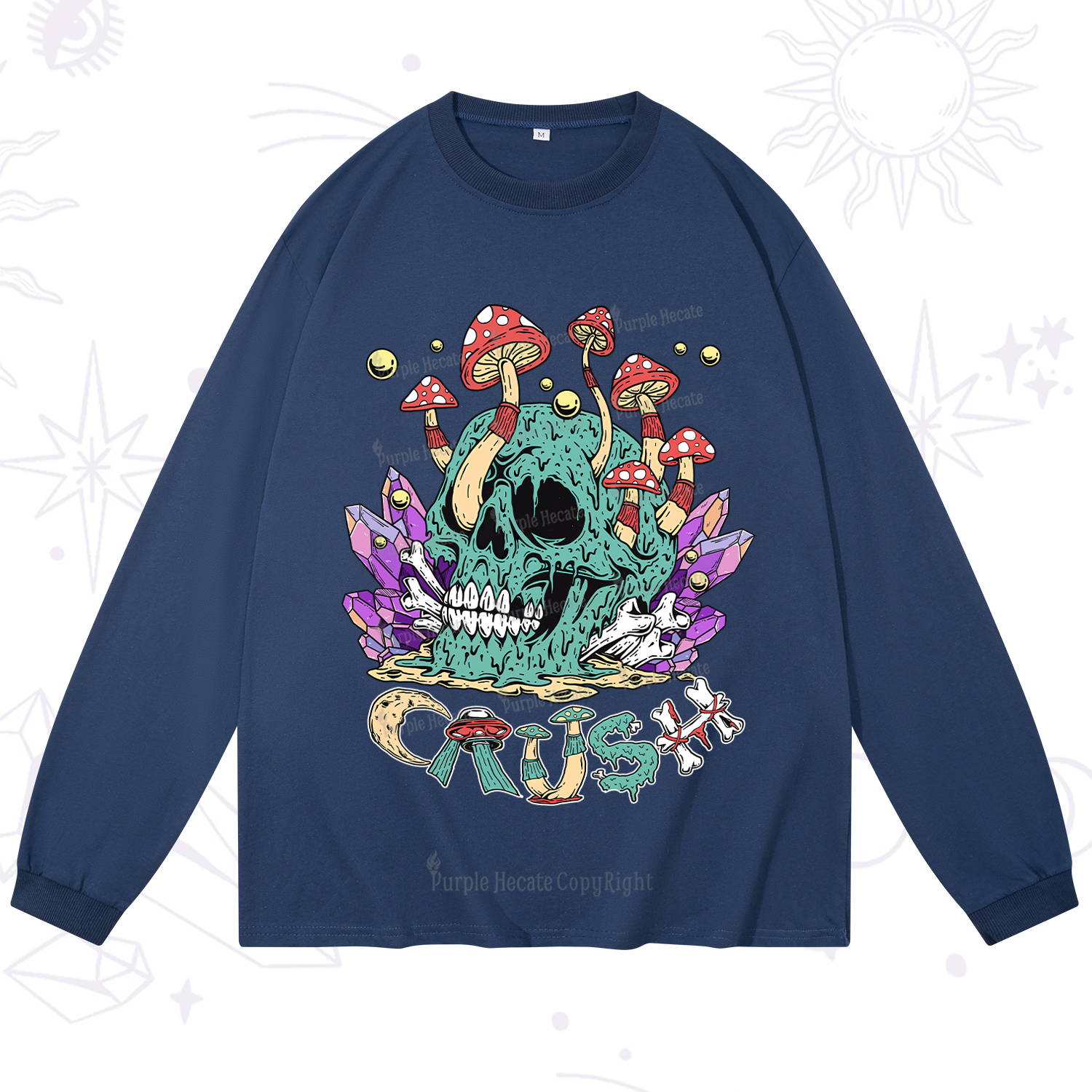 Purplehecate Magic Skeleton Long Sleeve T-Shirt