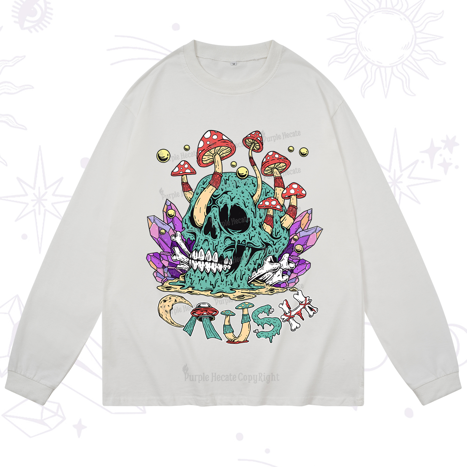 Purplehecate Magic Skeleton Long Sleeve T-Shirt