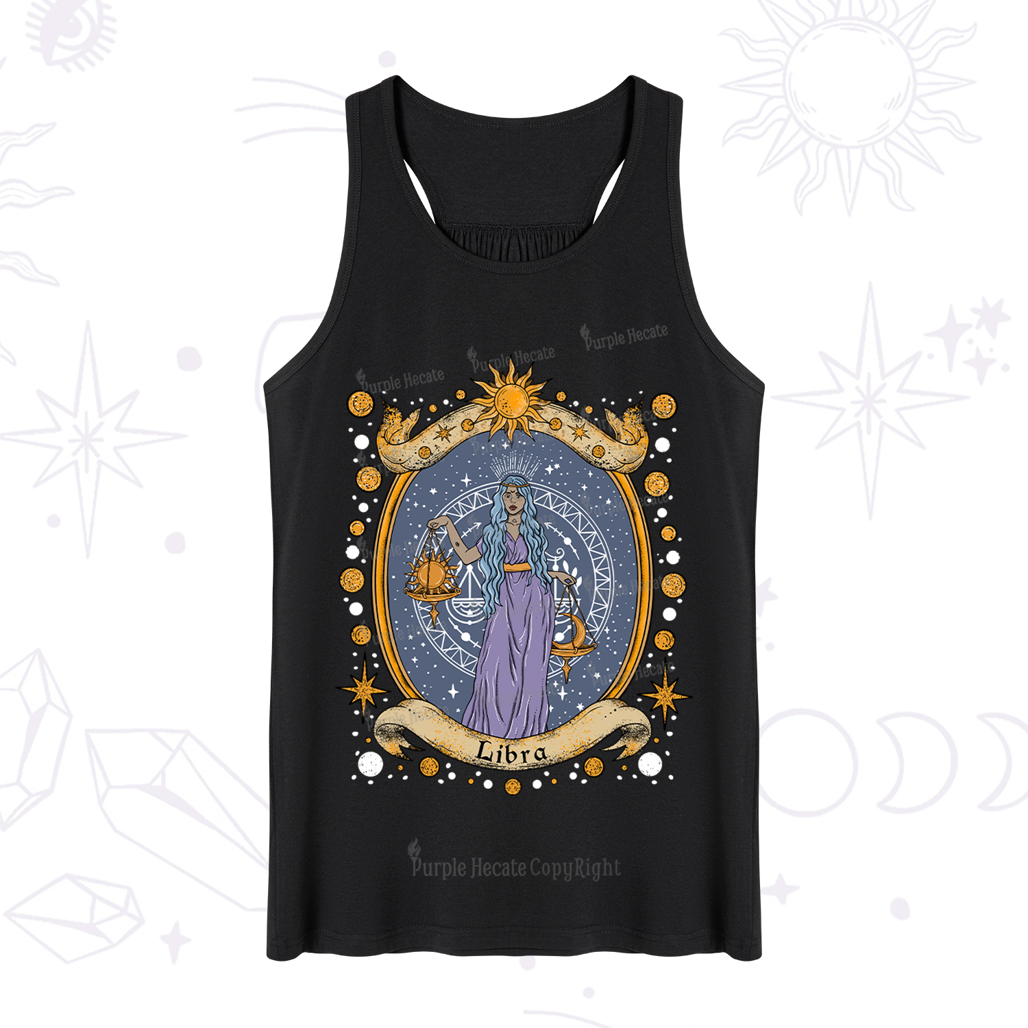 Purplehecate Celestial Libra Zodiac Tank
