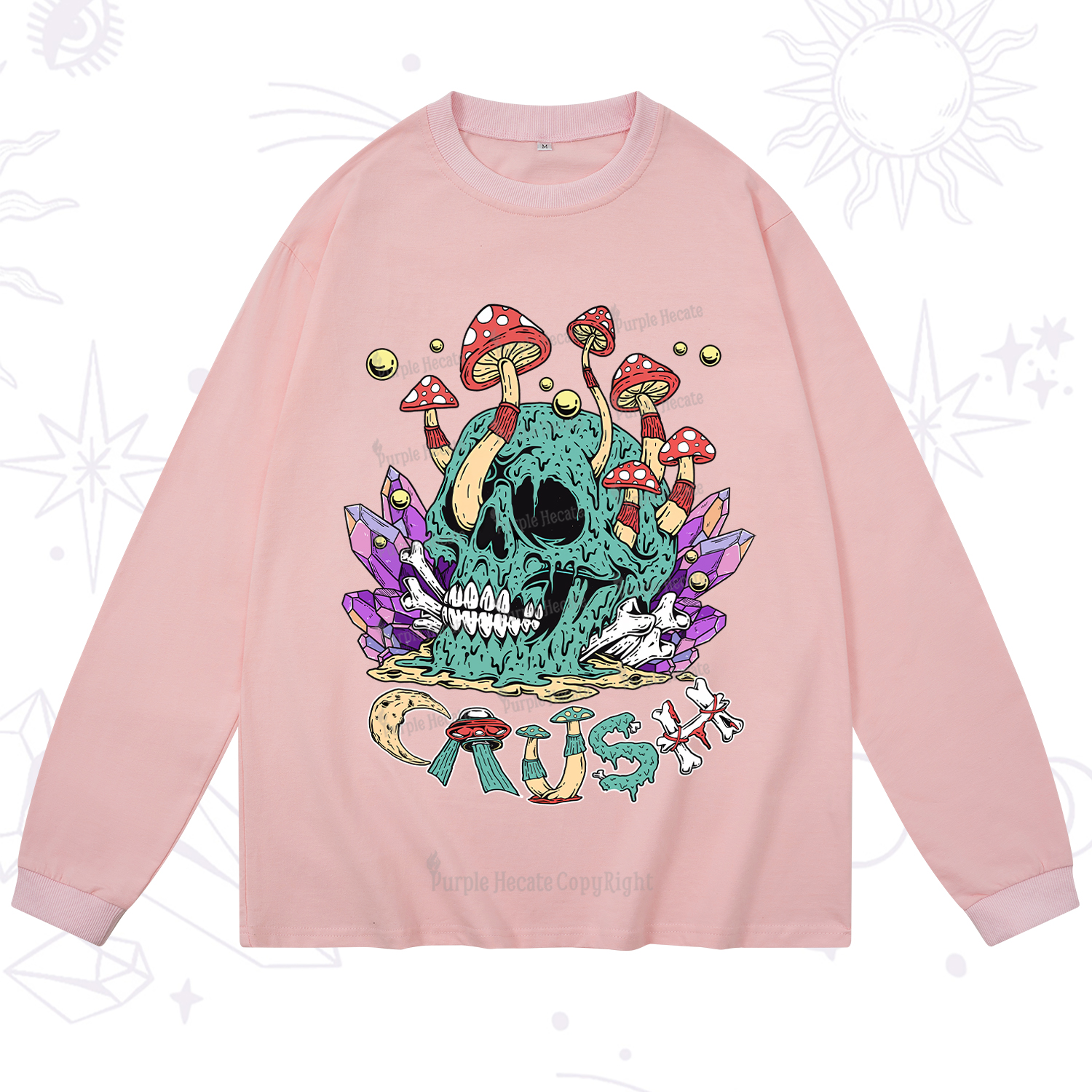 Purplehecate Magic Skeleton Long Sleeve T-Shirt
