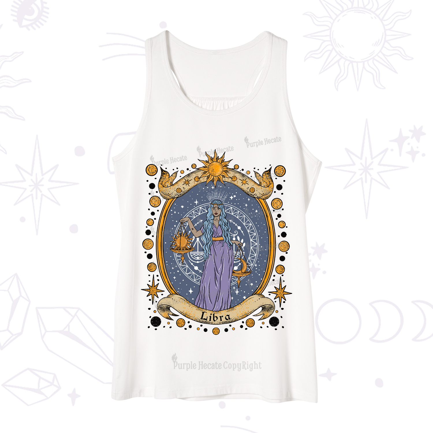 Purplehecate Celestial Libra Zodiac Tank