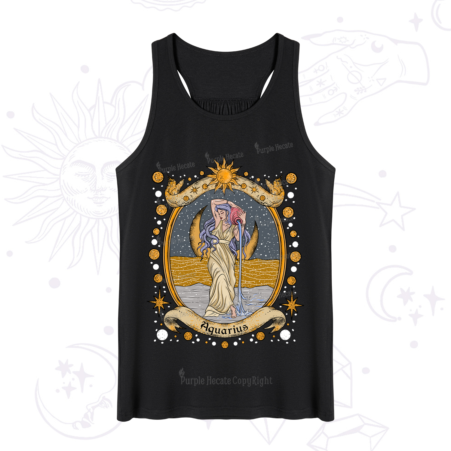 Purplehecate Celestial Aquarius Zodiac Tank
