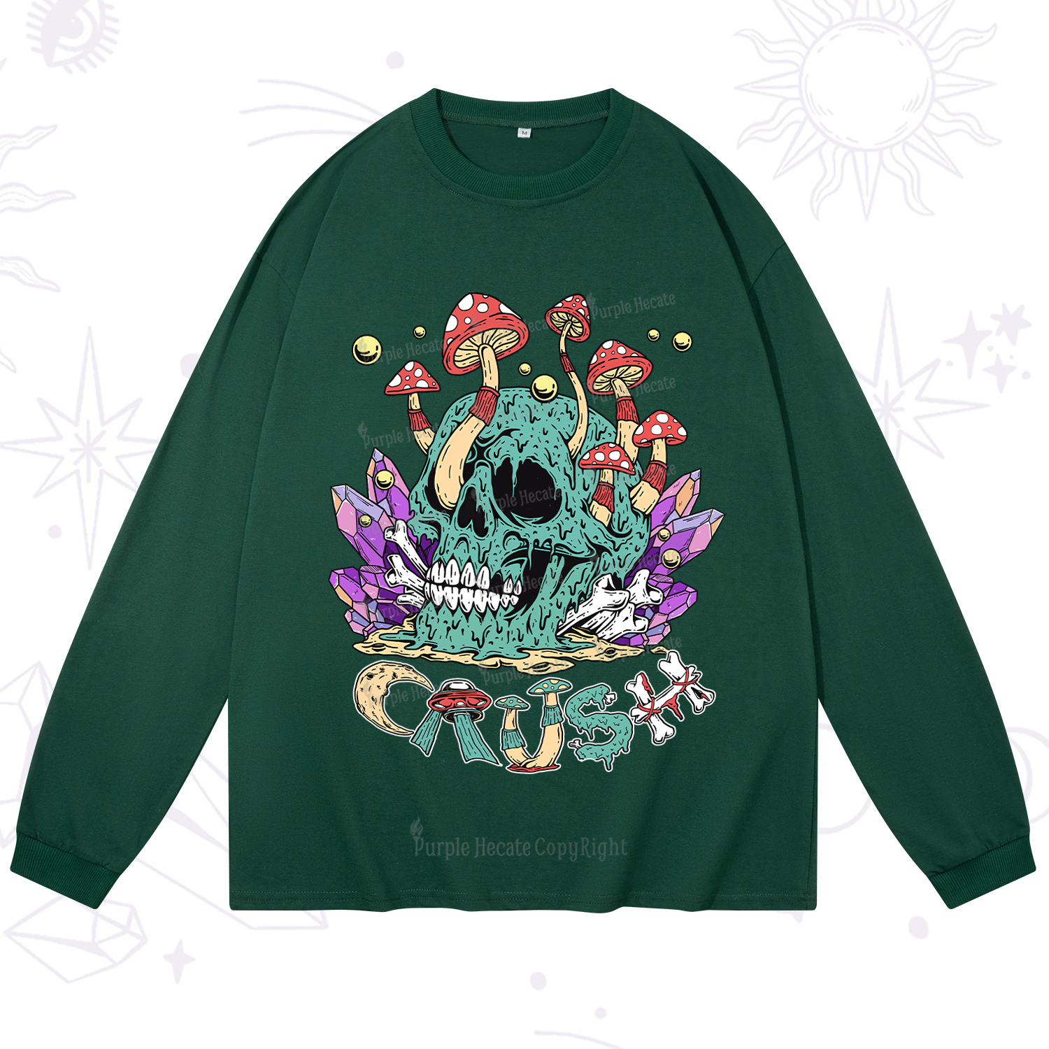 Purplehecate Magic Skeleton Long Sleeve T-Shirt