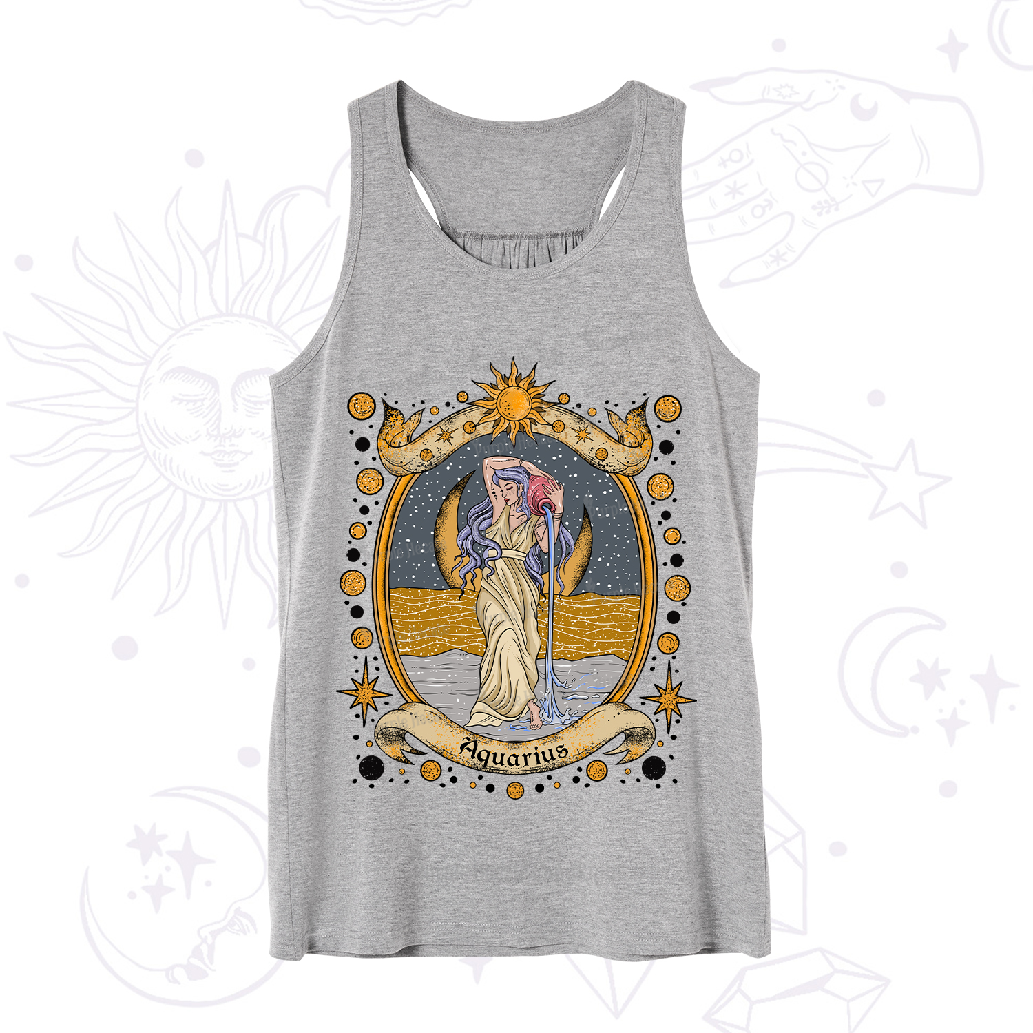 Purplehecate Celestial Aquarius Zodiac Tank