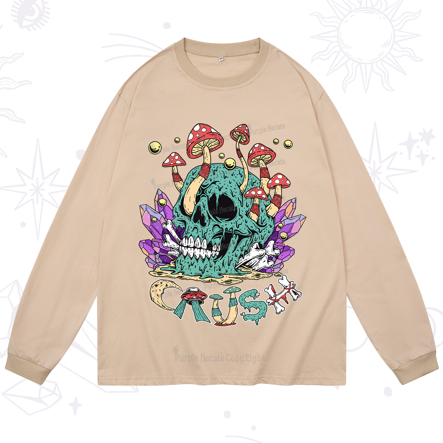 Purplehecate Magic Skeleton Long Sleeve T-Shirt