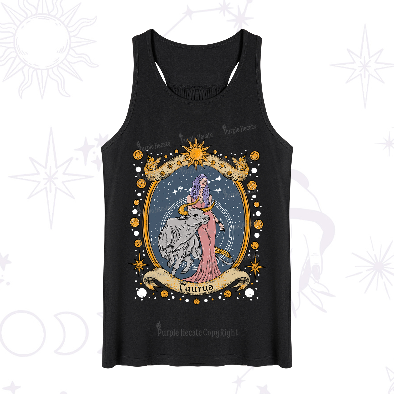 Purplehecate Celestial Taurus Zodiac Tank