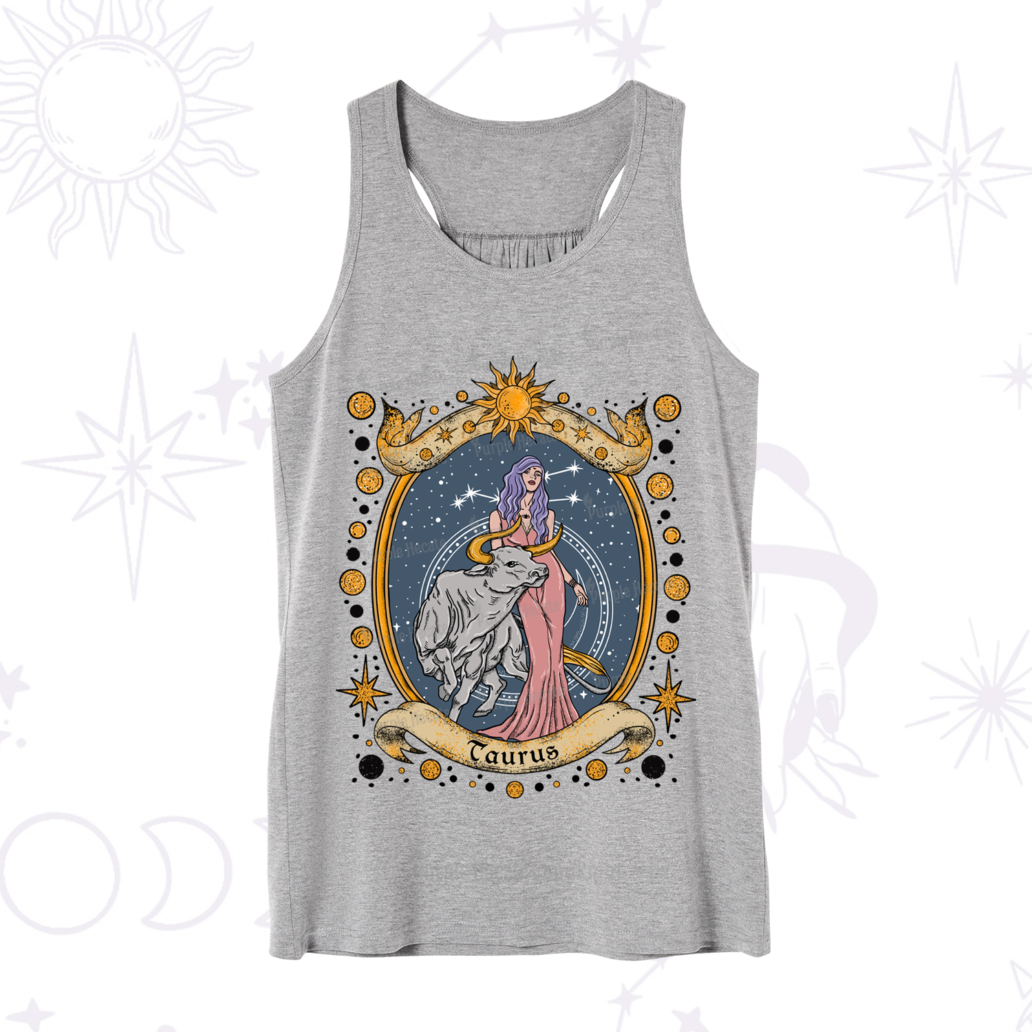 Purplehecate Celestial Taurus Zodiac Tank