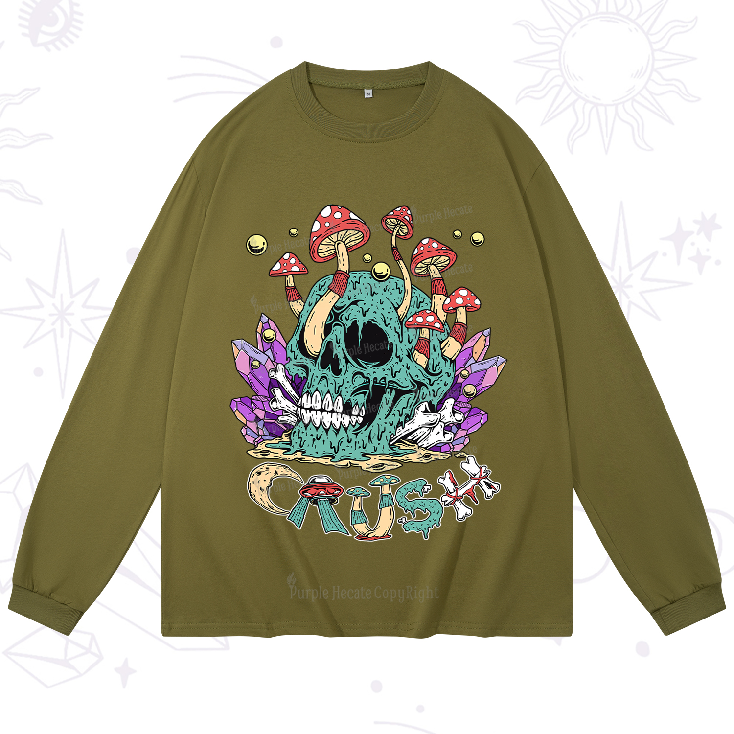 Purplehecate Magic Skeleton Long Sleeve T-Shirt