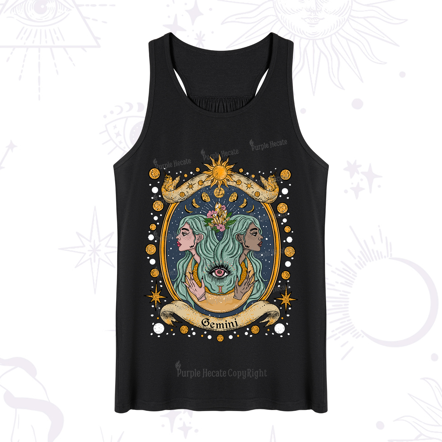Purplehecate Celestial Gemini Zodiac Tank