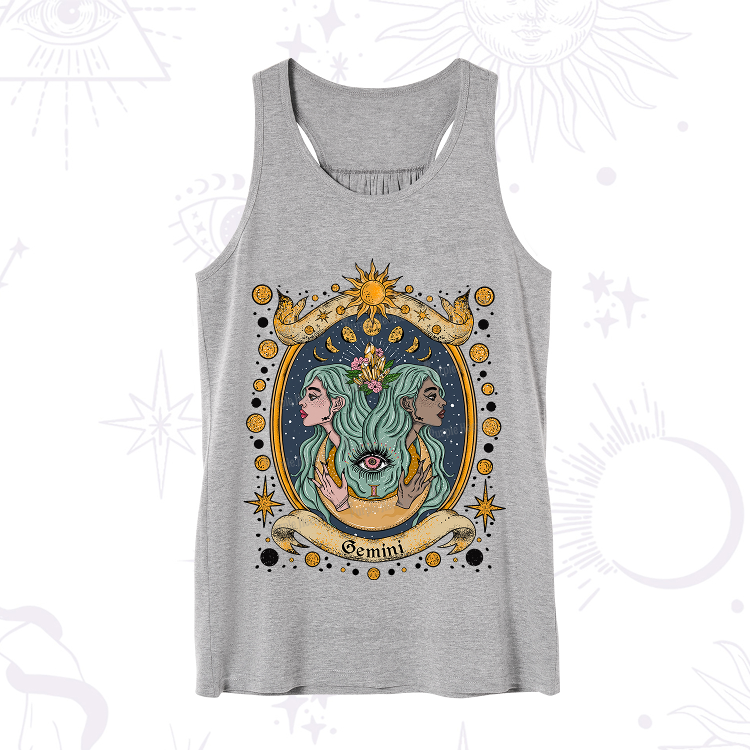 Purplehecate Celestial Gemini Zodiac Tank