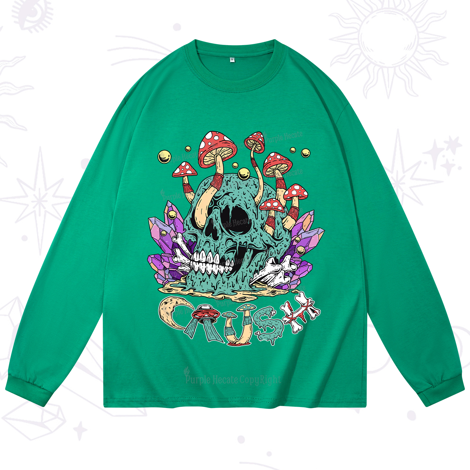 Purplehecate Magic Skeleton Long Sleeve T-Shirt