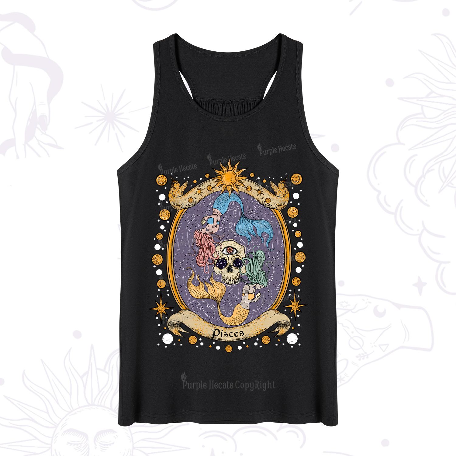 Purplehecate Celestial Pisces Zodiac Tank