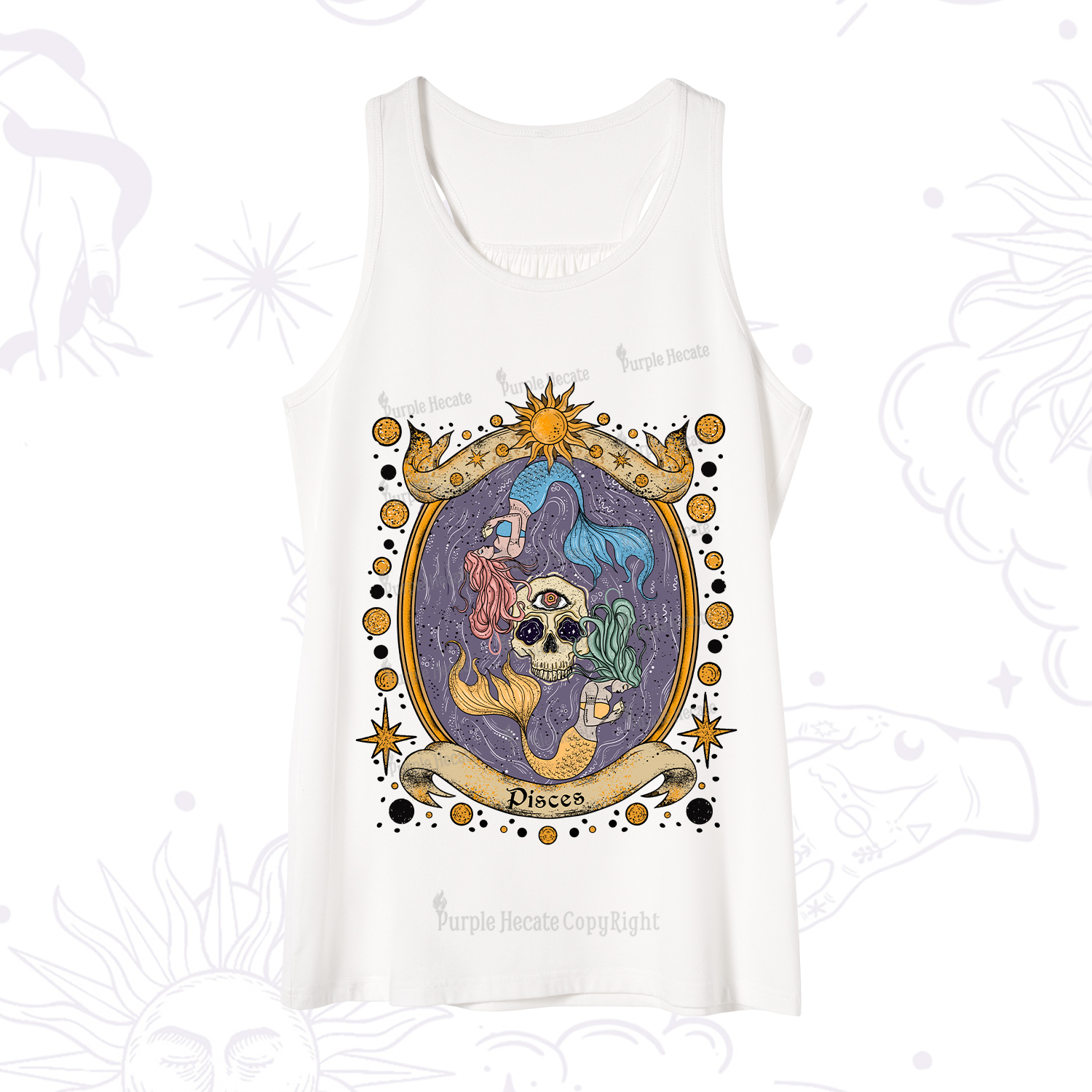 Purplehecate Celestial Pisces Zodiac Tank