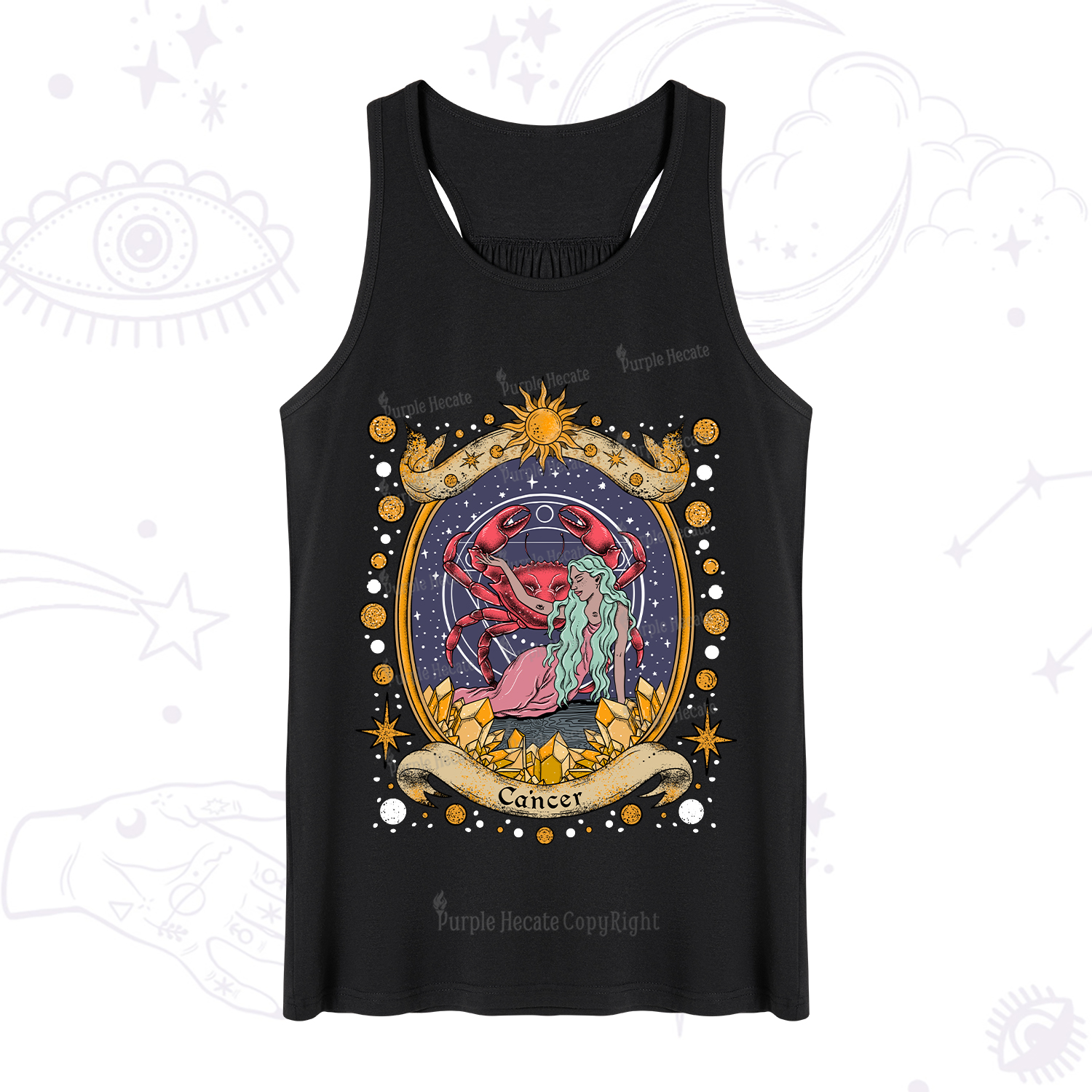 Purplehecate Celestial Cancer Zodiac Tank
