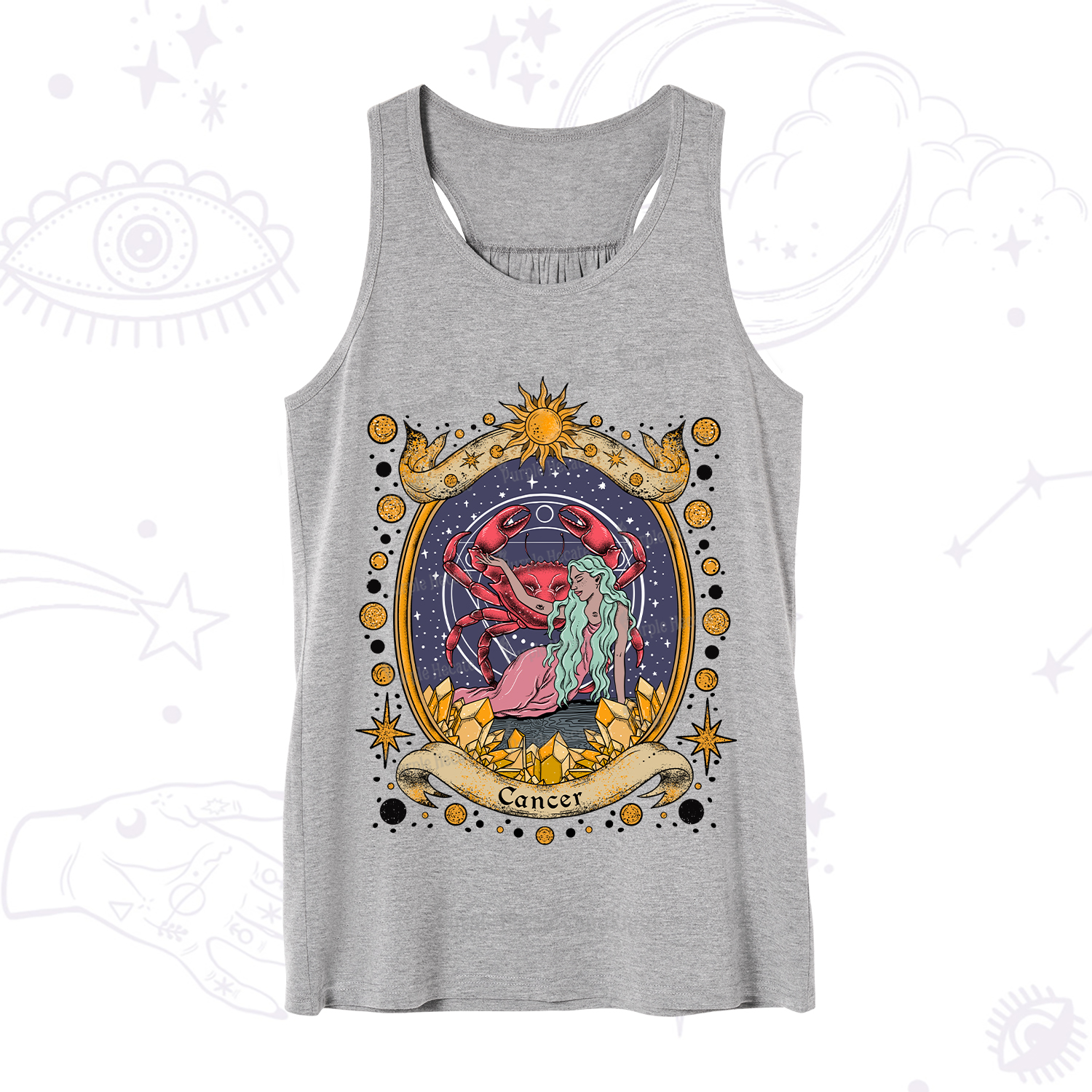 Purplehecate Celestial Cancer Zodiac Tank