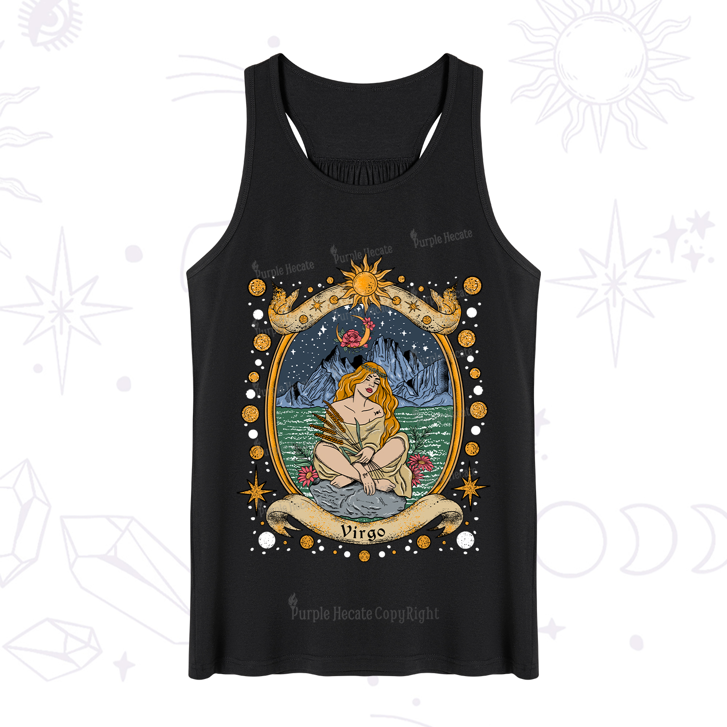 Purplehecate Celestial Virgo Zodiac Tank