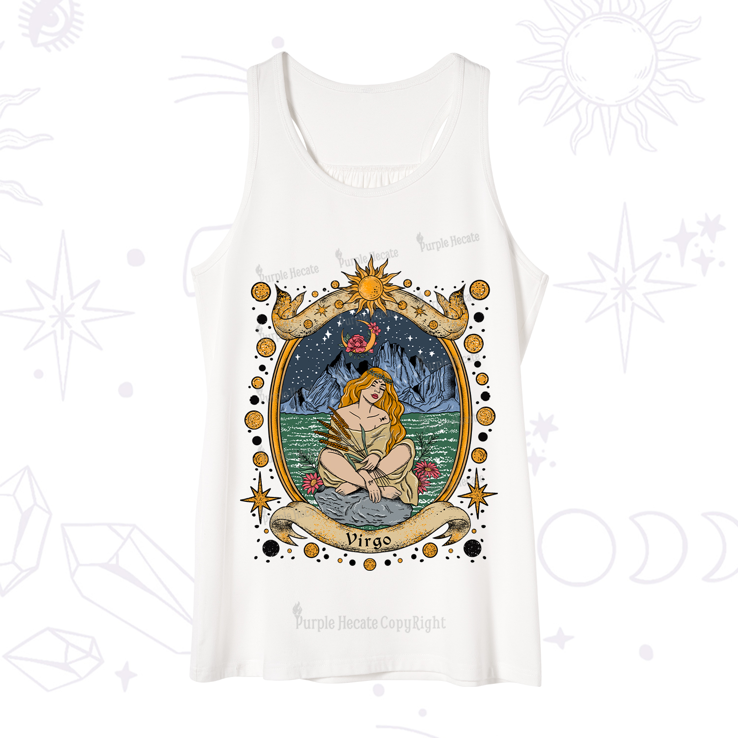 Purplehecate Celestial Virgo Zodiac Tank