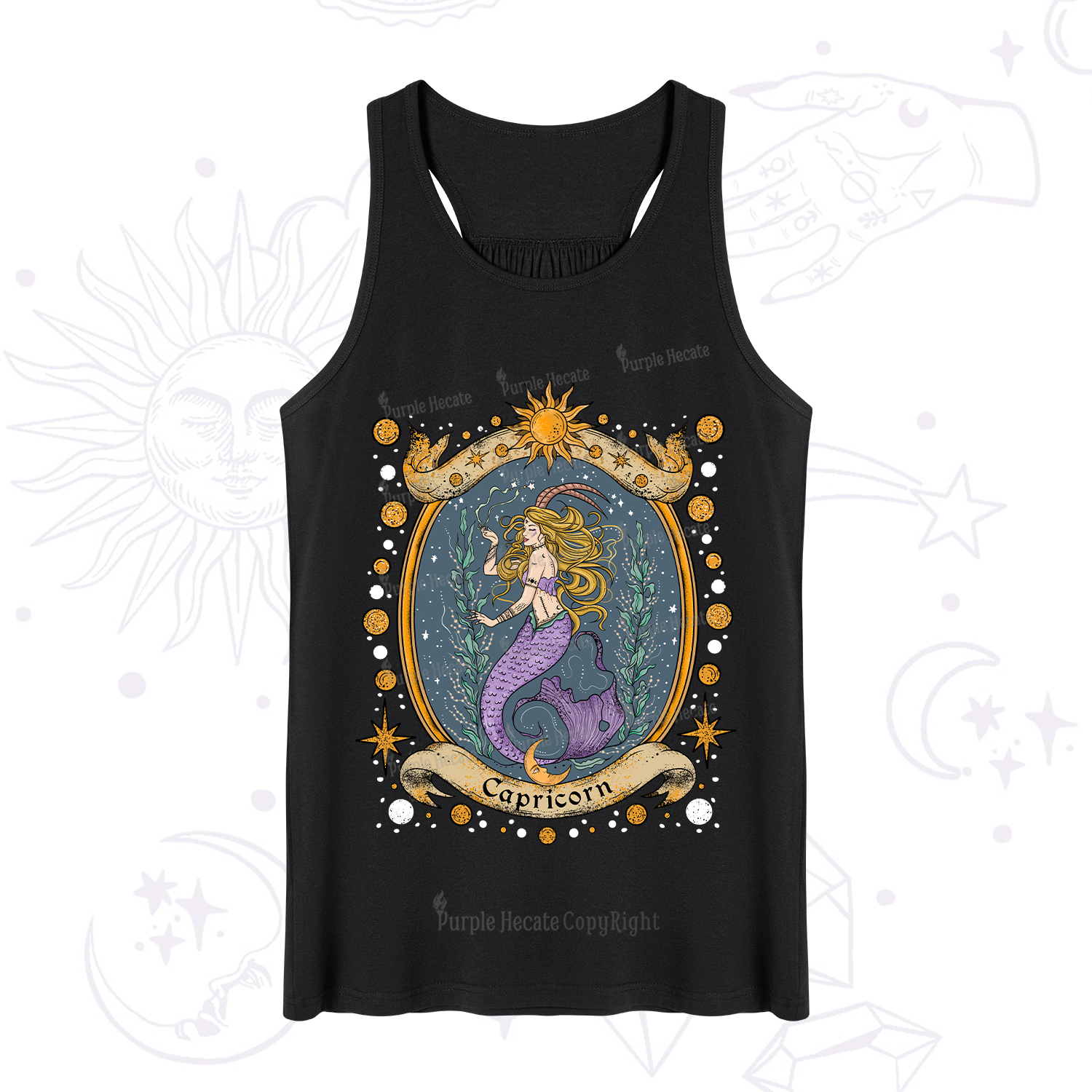 Purplehecate Celestial Capricorn Zodiac Tank