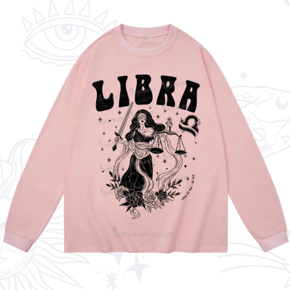 Purplehecate Libra Zodiac Glyphs Long Sleeve T-Shirt