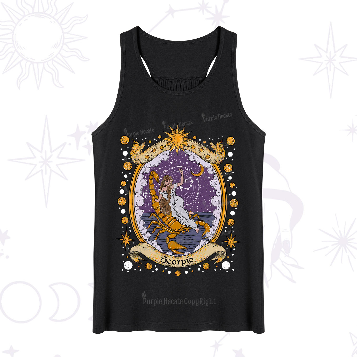 Purplehecate Celestial Scorpio Zodiac Tank